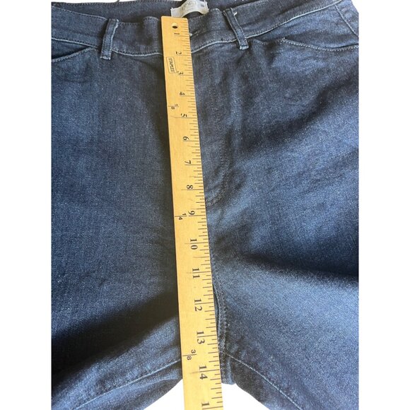 Loft Outlet Petite Trousers Dark Wash Denim Cotton Blend Size 12 Petite - Picture 14 of 15